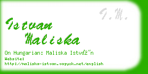 istvan maliska business card